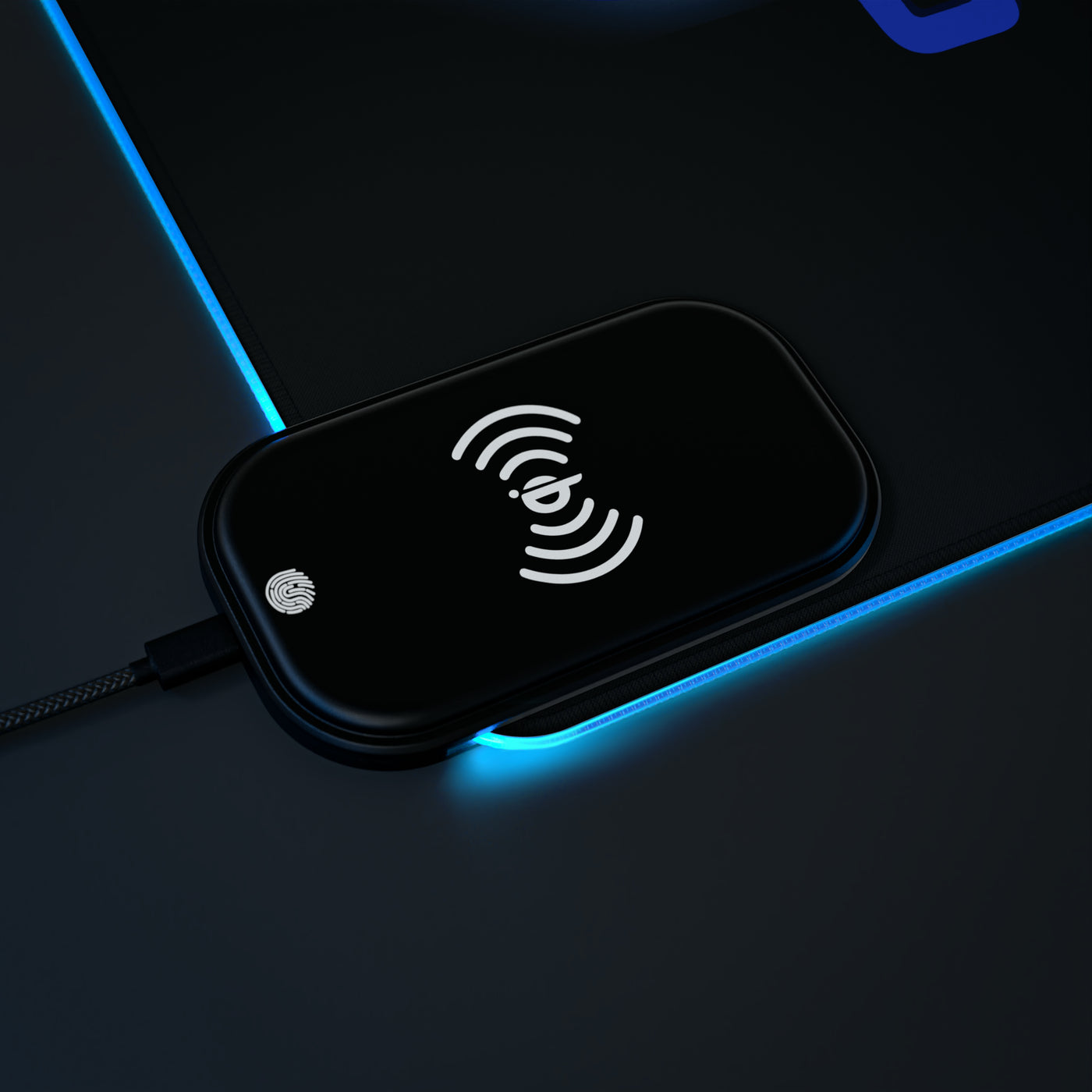 GAME ON LED Gaming Mouse Pad, Wireless Charging