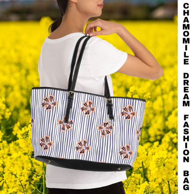 CHAMOMILE DREAMS: Endless floral elegance PU Leather Shoulder Weekender Tote Bag