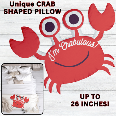 CRAB-ULOUS Custom Shaped Pillows - Up to 26 inches
