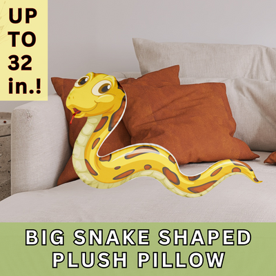 SSSENSATIONAL SNAKE Custom Shaped plush Pillows - Up to 32 inches