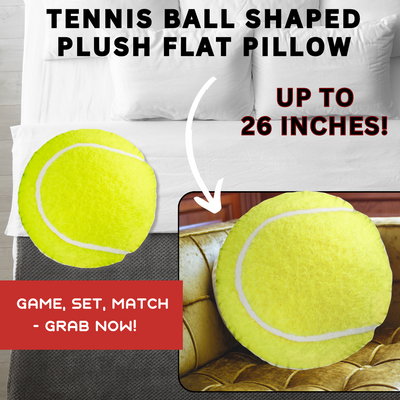 TENNIS BALL Circle Custom Shaped plush Pillows - Up to 26 inches