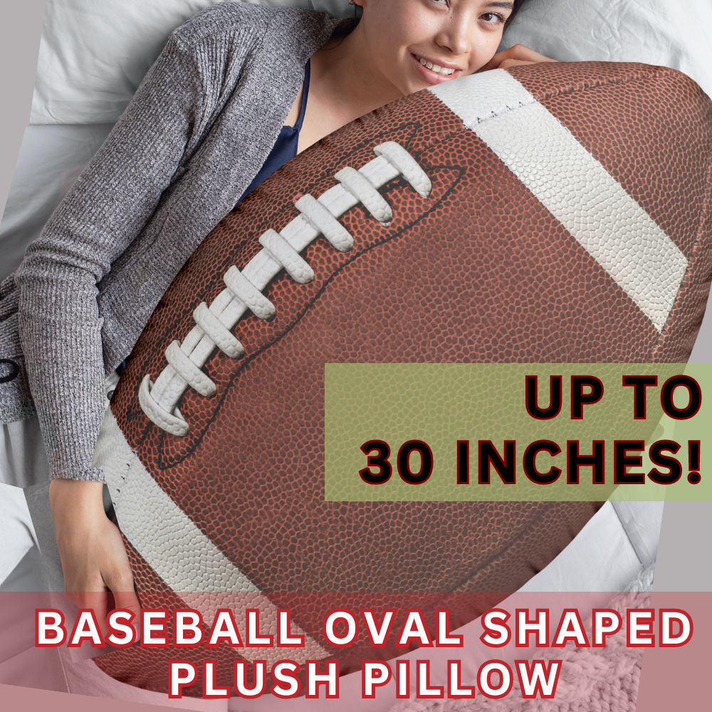 TOUCHDOWN FOOTBALL OVAL Custom Shaped Pillows - Up to 30 inches
