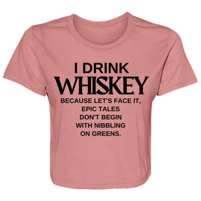 WHISKEY CHRONICLES Ladies' Flowy Cropped Tee