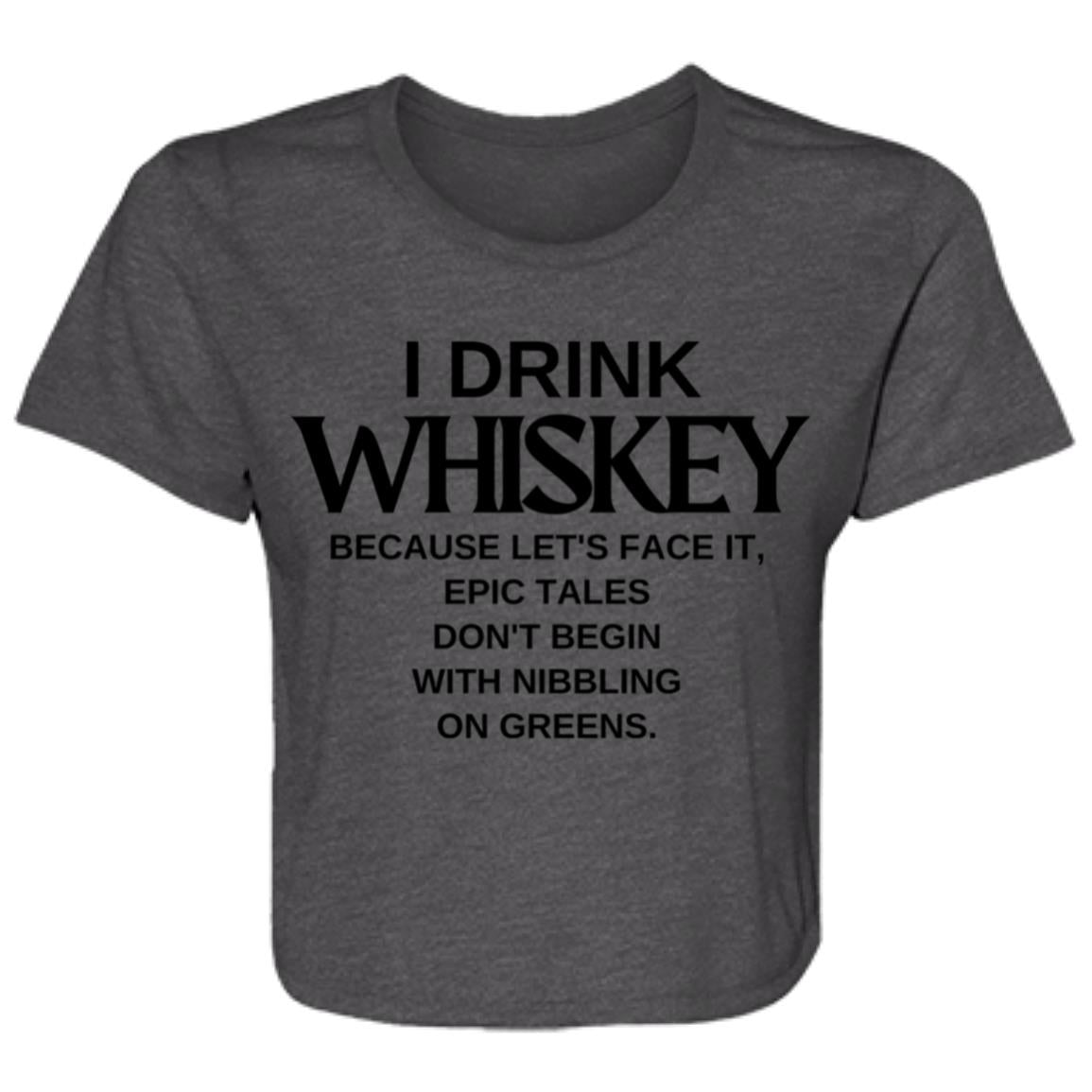WHISKEY CHRONICLES Ladies' Flowy Cropped Tee