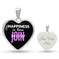 HEARTFELT HAPPINESS Graphic Heart pendant Necklace