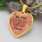 ROCK OF LOVE for MOM Graphic Heart Necklace+ Personalizable