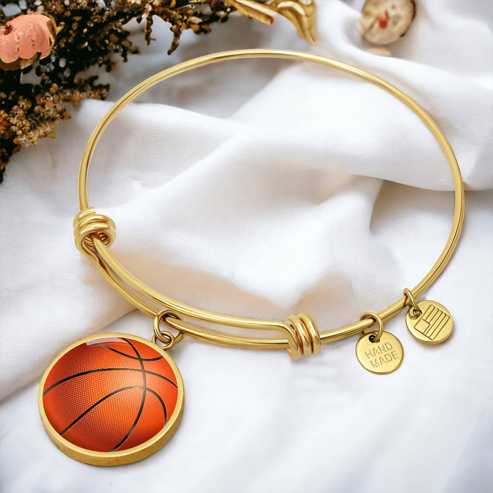 HOOPS ELEGANCE Luxury Basketball Bangle - Personalizable