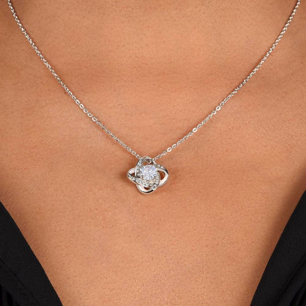 For a mother who never gives up - Love Knot necklace