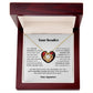 Police officer's cherished partner - Love knot necklace and Personalized card
