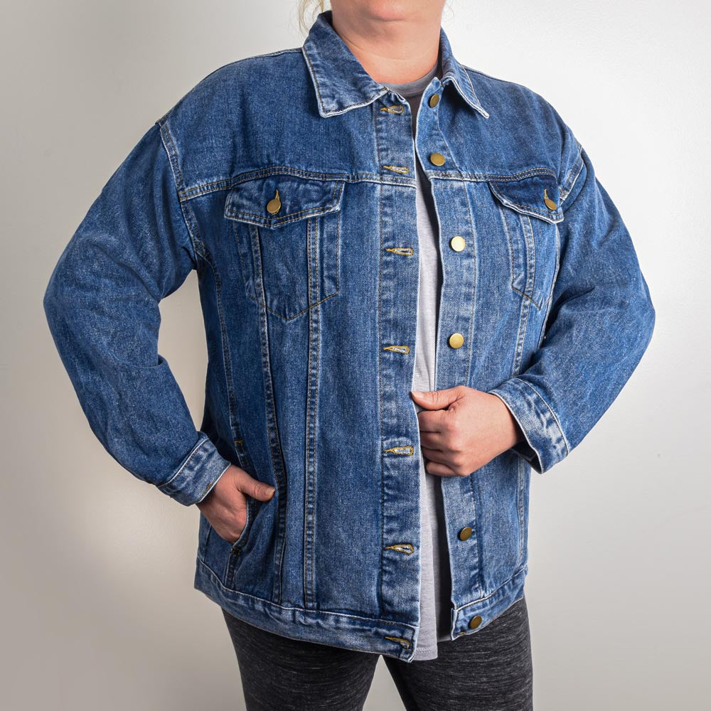 MOM'S NIGHT OUT Oversized Women's Denim Jacket