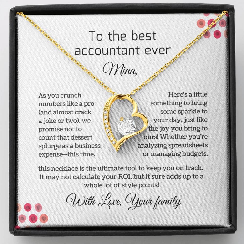 BEST ACCOUNTANT Forever Love Necklace for the Number Ninja