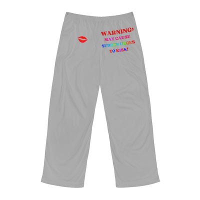 SPONTANEOUS WARNING LOVE Men's Pajama Pants (AOP)