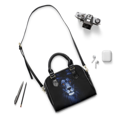 MAJESTIC BLUE LION HEAD Shoulder Handbag