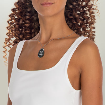 26.2 MILES Oval Necklace