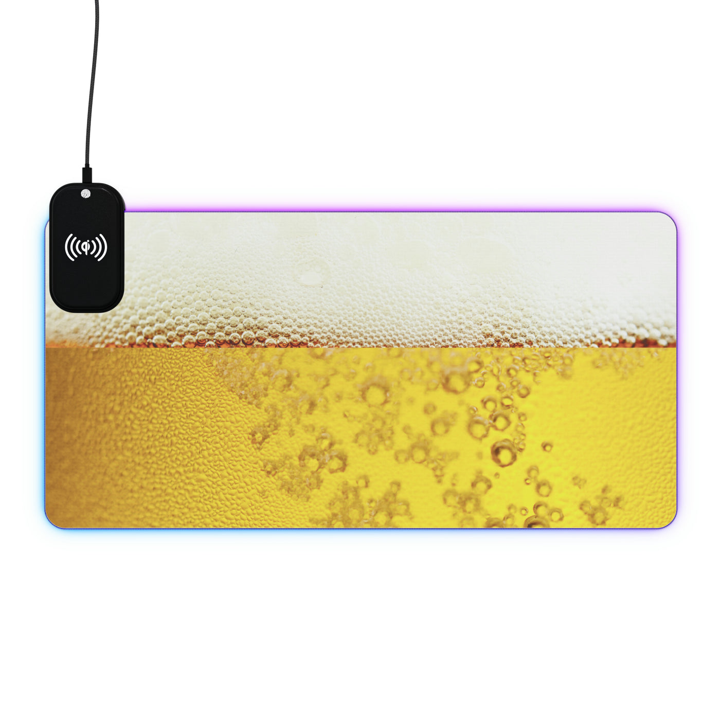 LED BEER Gaming Mouse Pad, Wireless Charging