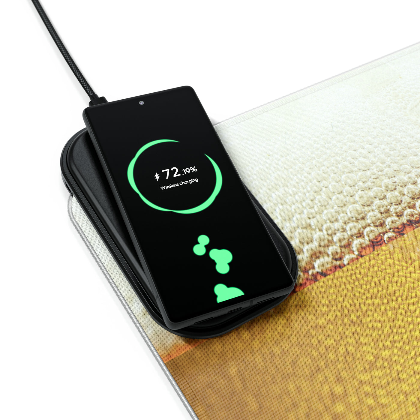 LED BEER Gaming Mouse Pad, Wireless Charging