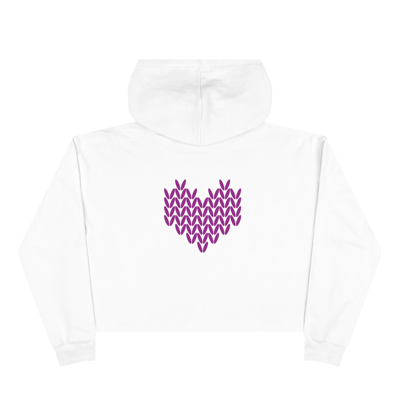 KNIT OR QUIT Crop Hoodie