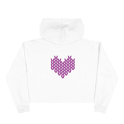 KNIT OR QUIT Crop Hoodie