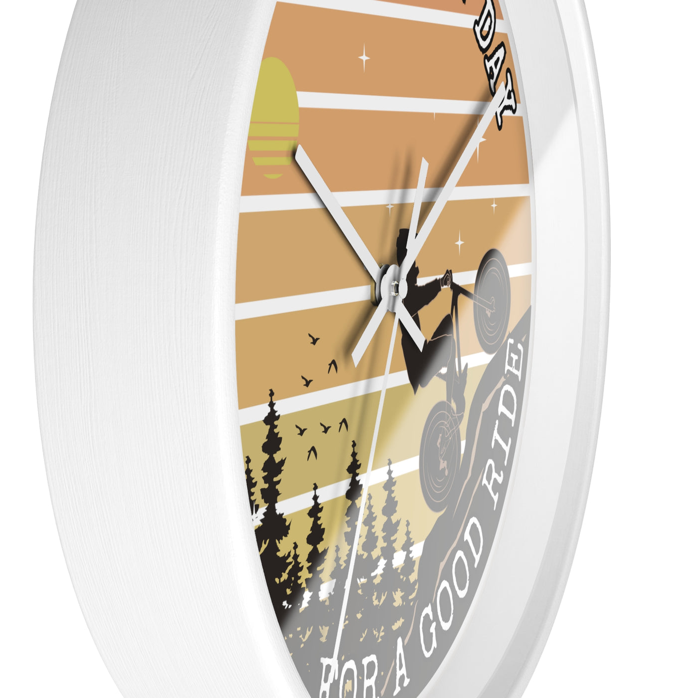 MOUNTAIN BIKE RIDE DAY Wall Clock