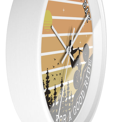 MOUNTAIN BIKE RIDE DAY Wall Clock