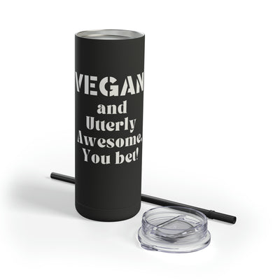 VEGAN AND UTTERLY AWESOME Maars Maker Skinny Matte Tumbler, 20oz