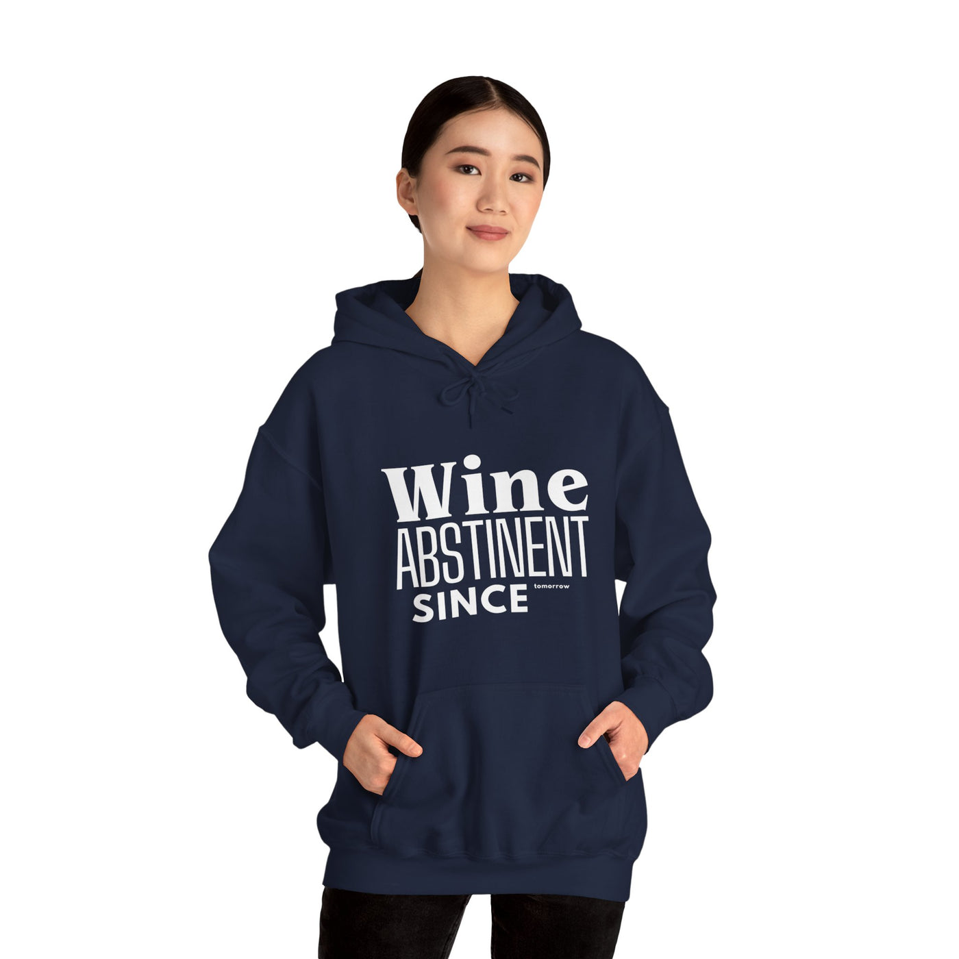 WINE ABSTINENT TOMORROW Unisex Heavy Blend™ Hooded Sweatshirt