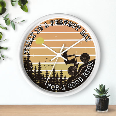 MOUNTAIN BIKE RIDE DAY Wall Clock