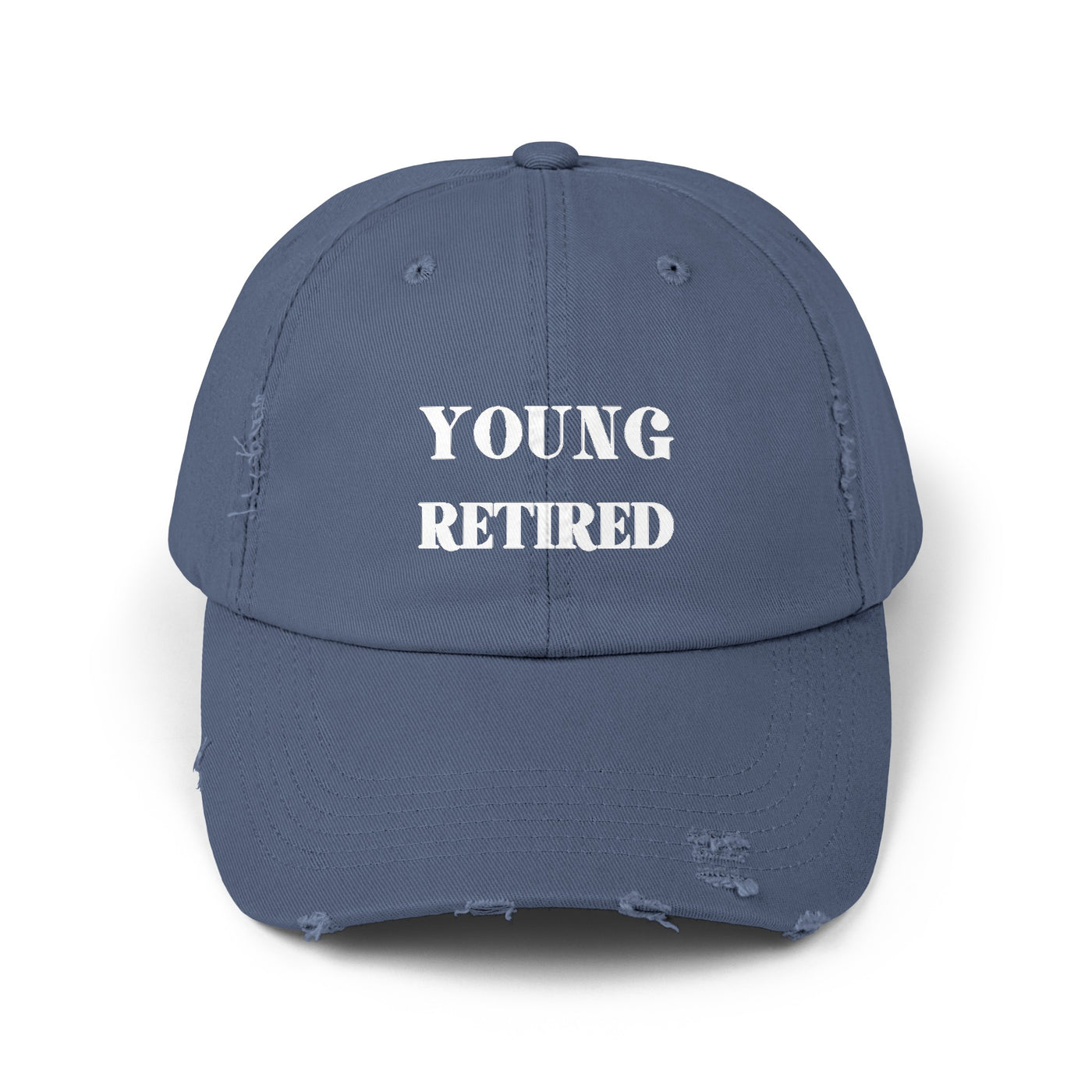 YOUNG RETIRED Unisex Distressed Cap