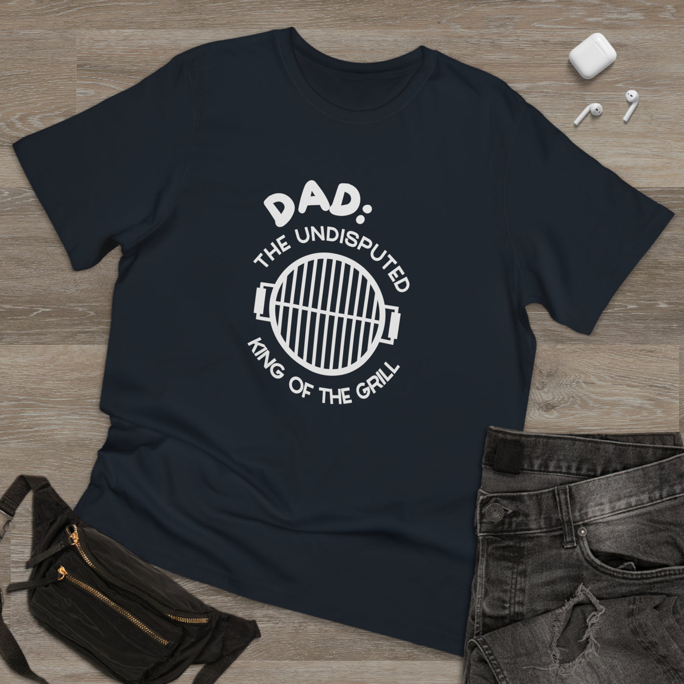 DAD: THE UNDISPUTED KING OF THE GRILL Unisex Deluxe T-shirt