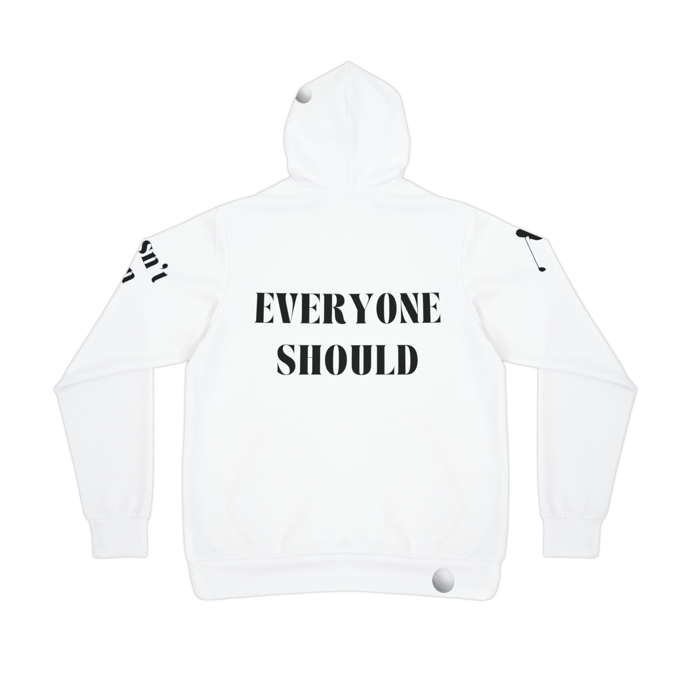 GOLF VIBES White Unisex Athletic Hoodie (AOP)