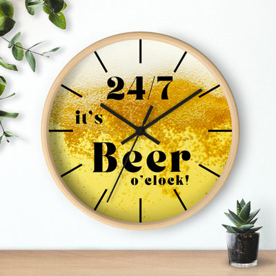 24/7 IT's BEER TIME Wall Clock