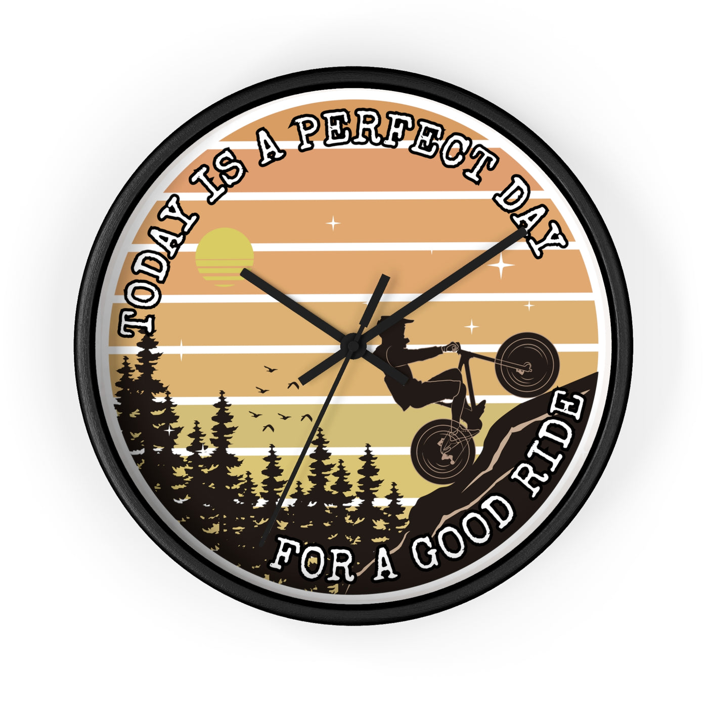 MOUNTAIN BIKE RIDE DAY Wall Clock