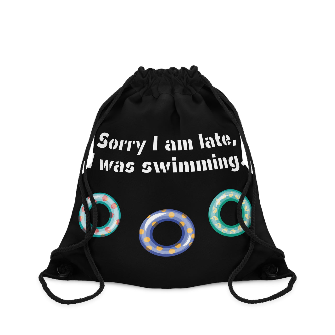 I WAS SWIMMING Drawstring Bag