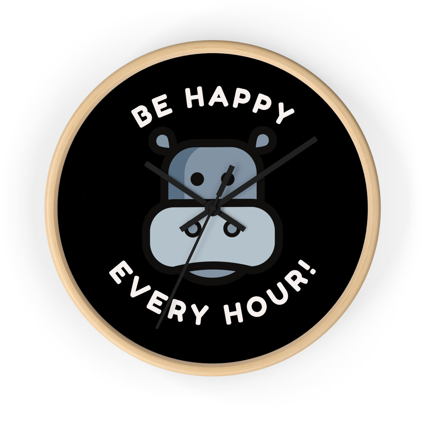 HIPPO HAPPINESS Wall Clock
