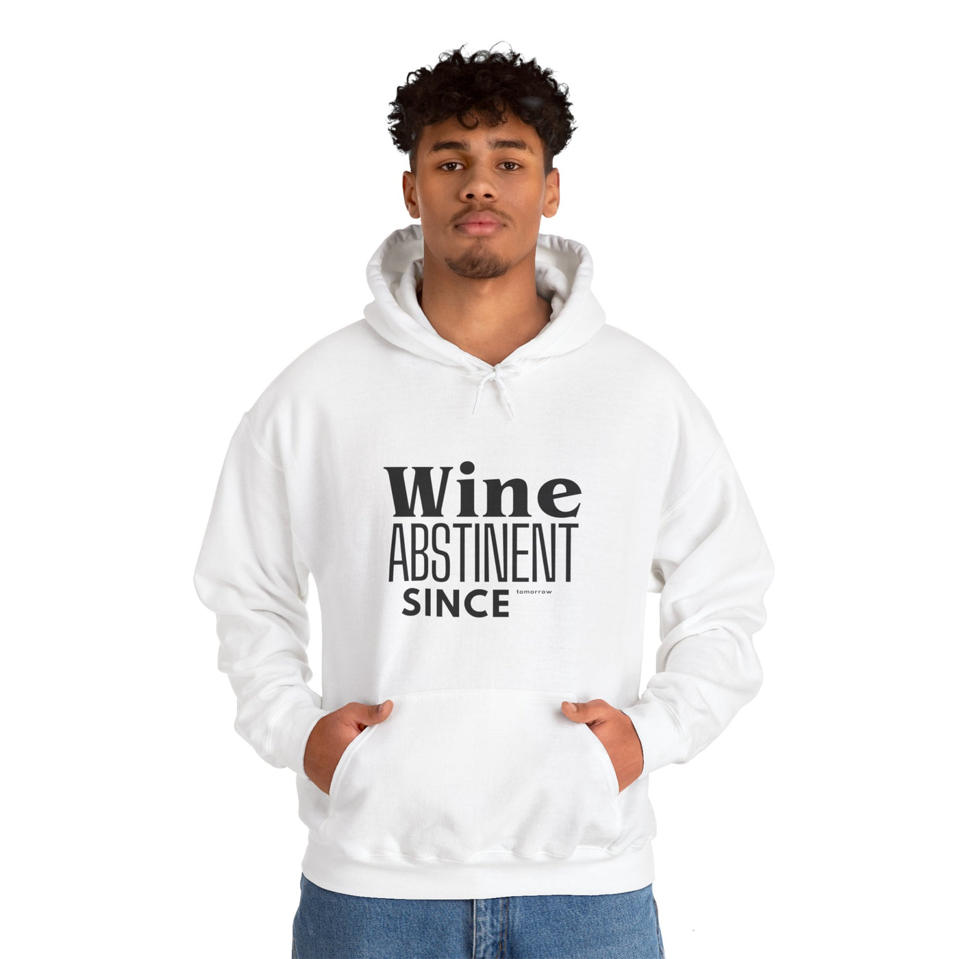 WINE ABSTINENT TOMORROW Unisex Heavy Blend™ Hooded Sweatshirt