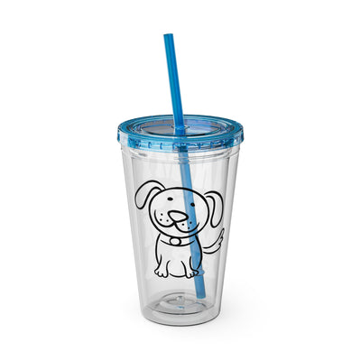 "IN MY DOG MOM ERA" Sunsplash Tumbler with Straw, 16oz: 40%OFF on the second PURCHASED