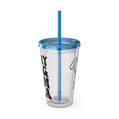 "IN MY DOG MOM ERA" Sunsplash Tumbler with Straw, 16oz: 40%OFF on the second PURCHASED