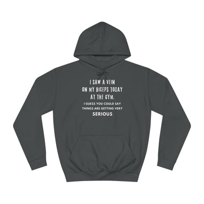 Serious Gains Mode Unisex College Hoodie