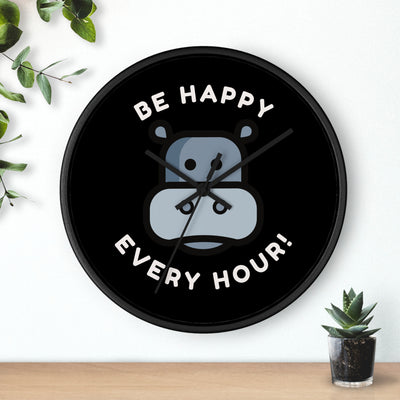 HIPPO HAPPINESS Wall Clock