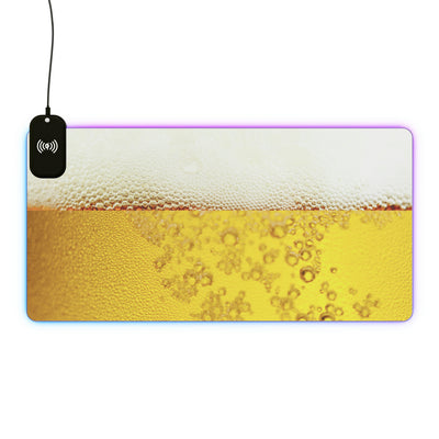 LED BEER Gaming Mouse Pad, Wireless Charging