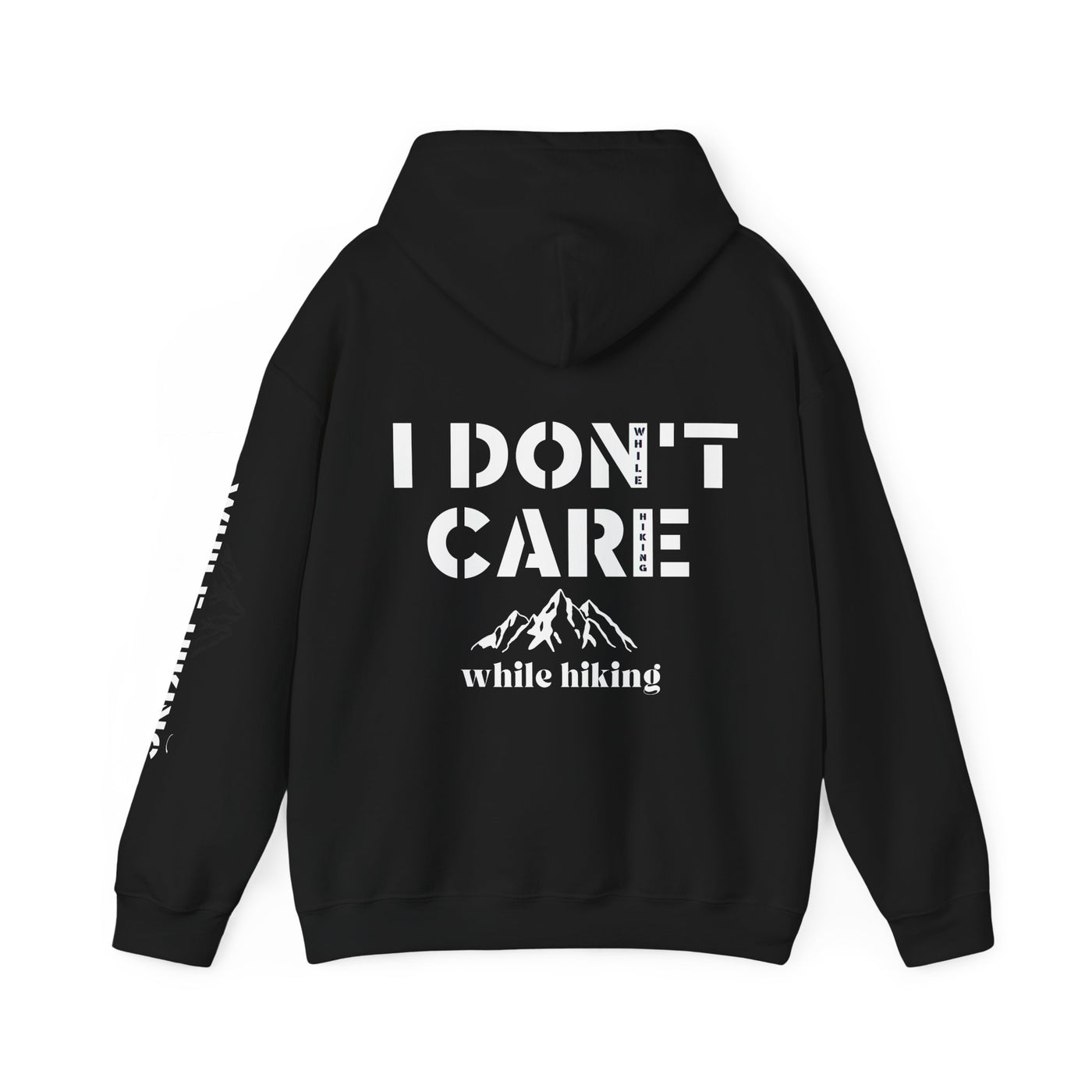 I DON'T CARE WHILE HIKING Unisex Heavy Blend™ Hooded Sweatshirt