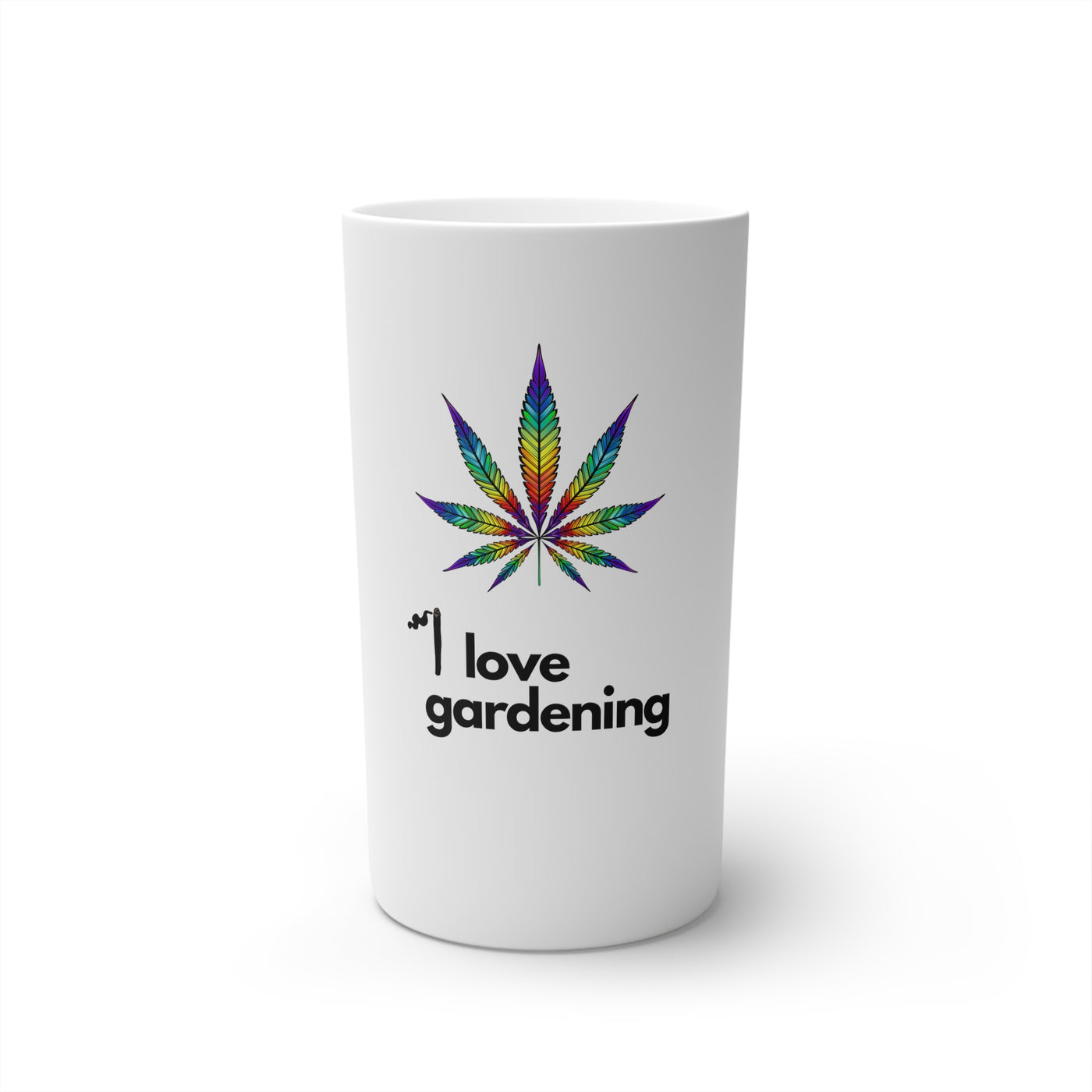 "I Love Gardening" White Conical Coffee Mugs (3oz, 8oz, 12oz)
