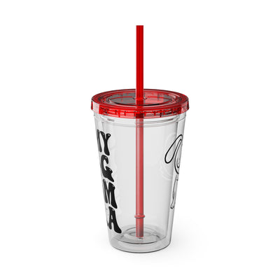 "IN MY DOG MOM ERA" Sunsplash Tumbler with Straw, 16oz: 40%OFF on the second PURCHASED