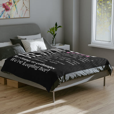 LIMITED EDITION GEM MOM Velveteen Microfiber Blanket