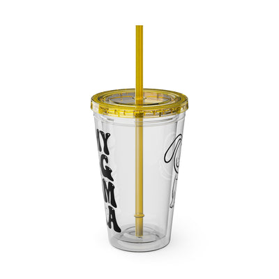 "IN MY DOG MOM ERA" Sunsplash Tumbler with Straw, 16oz: 40%OFF on the second PURCHASED