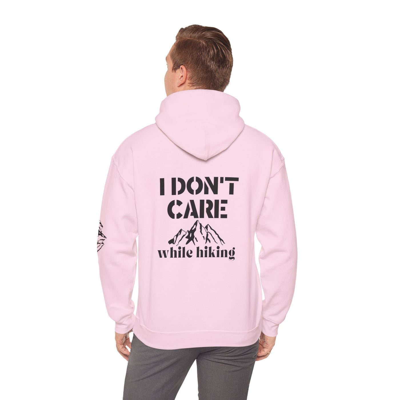 I DON'T CARE WHILE HIKING Unisex Heavy Blend™ Hooded Sweatshirt