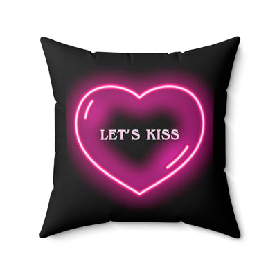 Love Mood Fantasy LOVE or KISS Spun Polyester Square Pillow