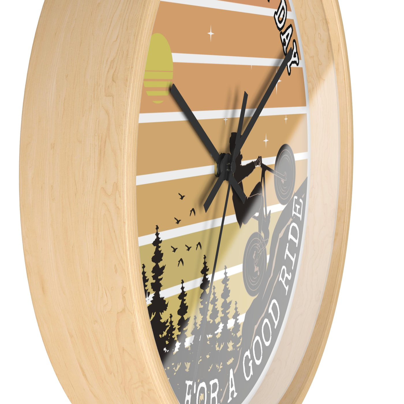 MOUNTAIN BIKE RIDE DAY Wall Clock