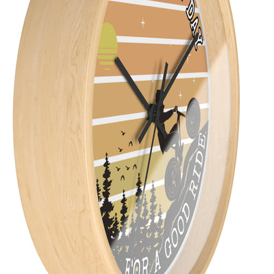 MOUNTAIN BIKE RIDE DAY Wall Clock