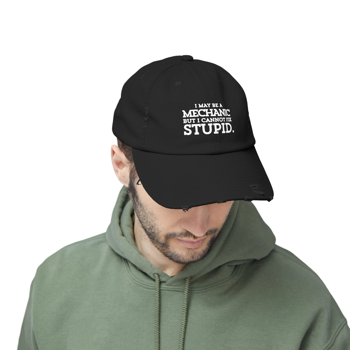 MECHANIC'S WISDOM Distressed Cap